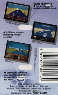 007 James Bond Commodore 64 US box art